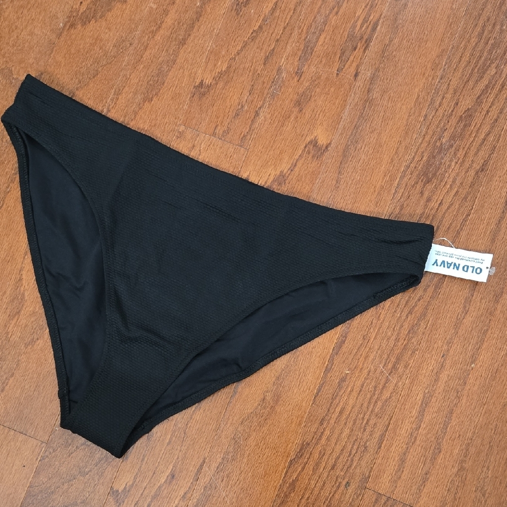 Old Navy Classic Textured Black Swim Bottom Size XL